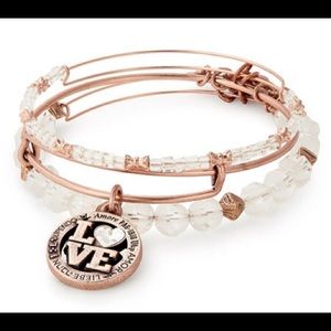 Alex and Ani Love Language bracelet set of 3